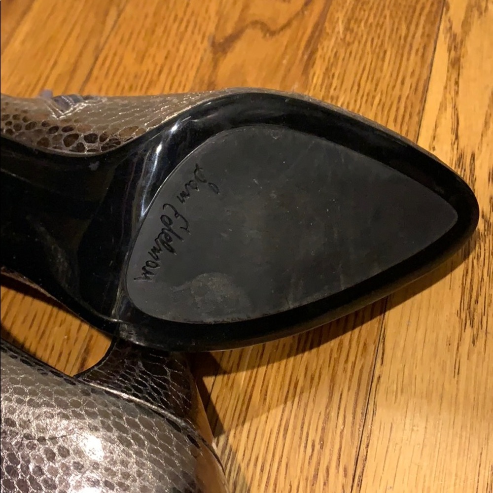 snakeskin ankle boots